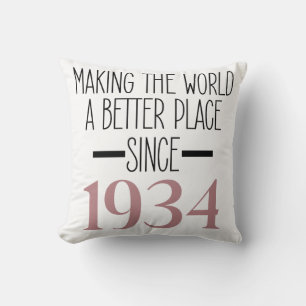 1934 90 Years Old Birthday Gifts For Women Pillow