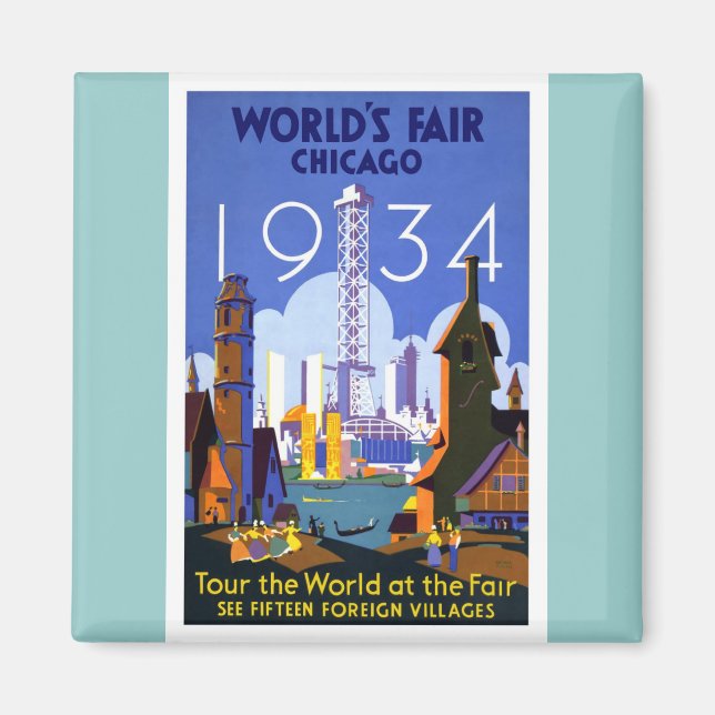 1934 Chicago World's Fair Magnet (Front)