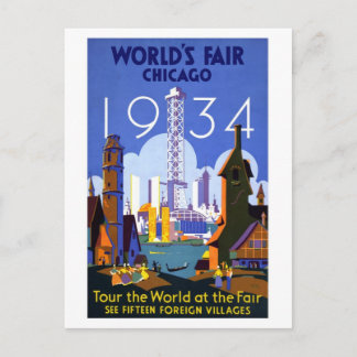 1934 Chicago World's Fair Postcard