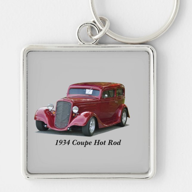 1934 Customised Coupe Hot Rod Key Ring (Front)