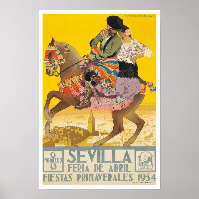 1934 Feria de Sevilla vintage Poster (Front)