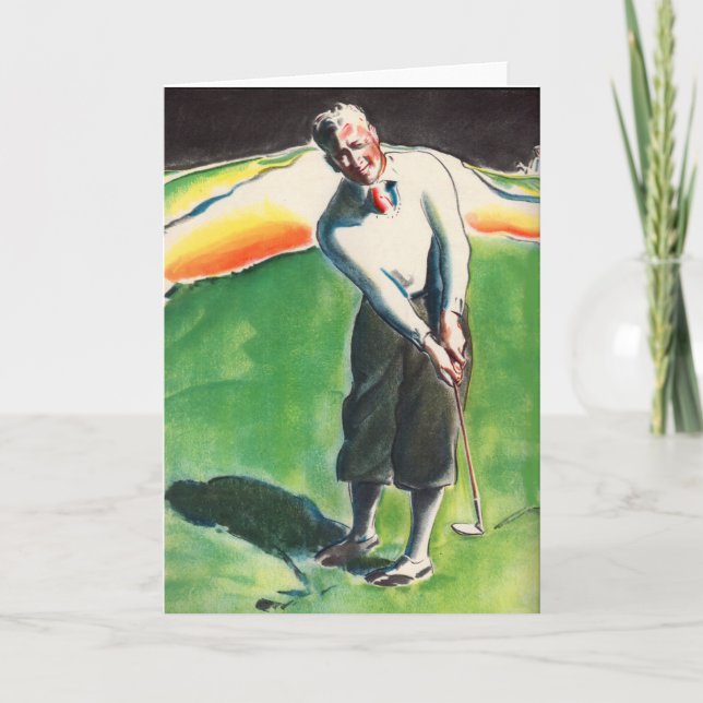 1934 golfing print card (Front)