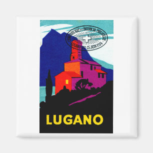 1934 Lugano Philatelic Poster Magnet
