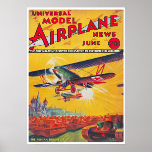 1934 MAGAZINE: MODEL AIRPLANE NEWS POSTER