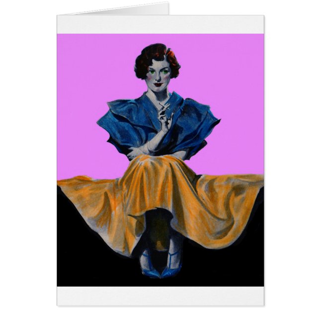 1934 pretty lady enjoying a Chesterfield (Front)