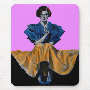 1934 pretty lady enjoying a Chesterfield Mouse Pad