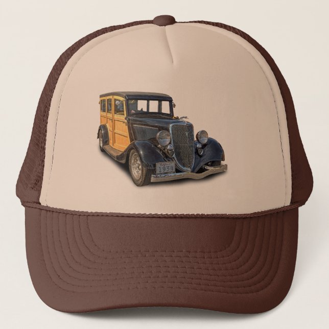 1934 VINTAGE WOODIE TRUCKER HAT (Front)
