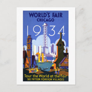 1934 World's Fair Chicago Postcard