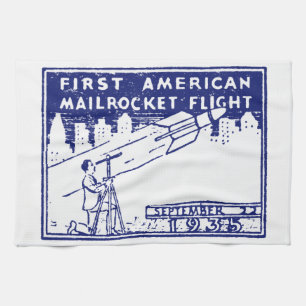 1935 American Rocket Mail Tea Towel
