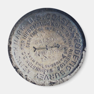 1935 Azimuth Survey Mark Magnet