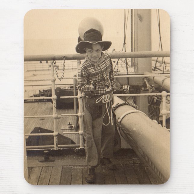 1935 juvenile cowboy on shipboard mouse pad (Front)