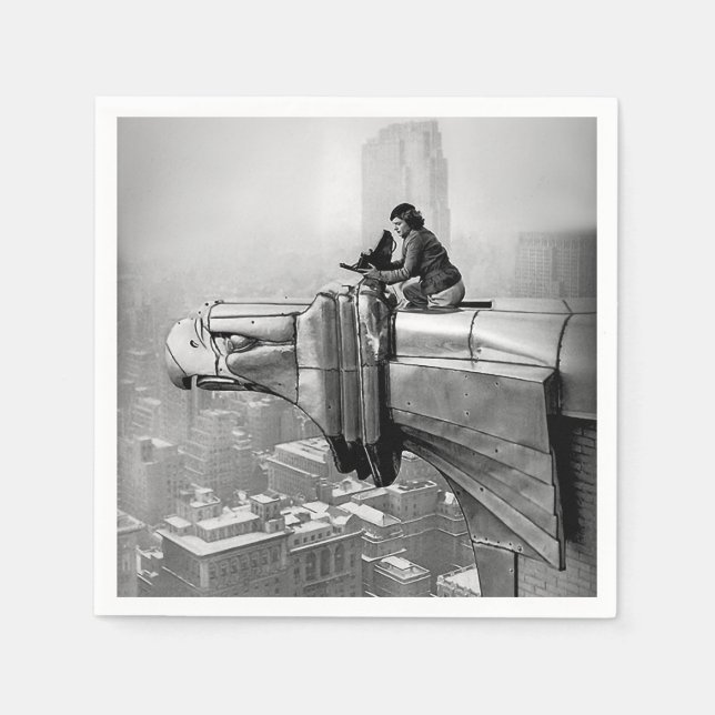 1935 MARGARET BOURKE NEW YORK CITY VINTAGE PHOTO   NAPKIN (Front)