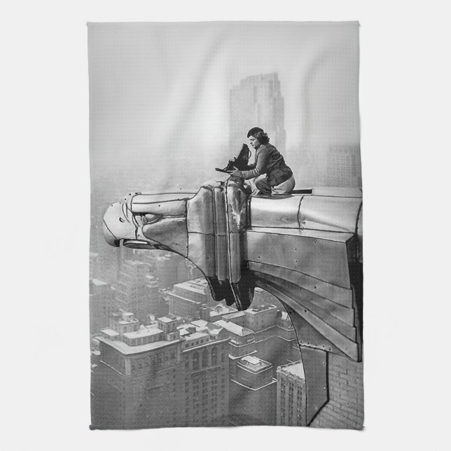 1935 MARGARET BOURKE NEW YORK CITY VINTAGE PHOTO   TEA TOWEL (Vertical)