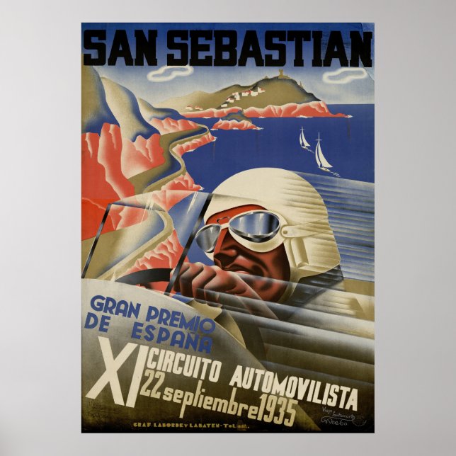 1935 San Sebastian Gran Premio Poster (Front)