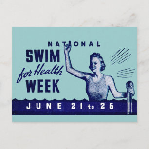 1935 Swim For Health Postcard