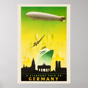1935 Travel Poster A Pleasant Trip to Germany