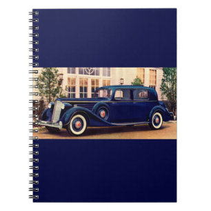 1936 blue Packard Spiral Notebook