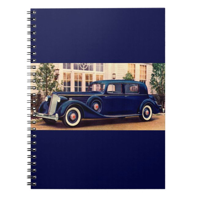 1936 blue Packard Spiral Notebook (Front)
