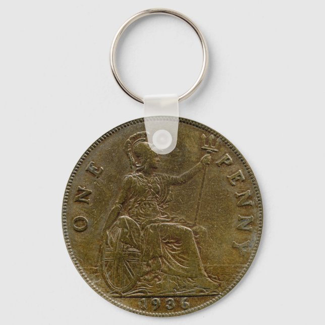1936 British penny keychain (Front)