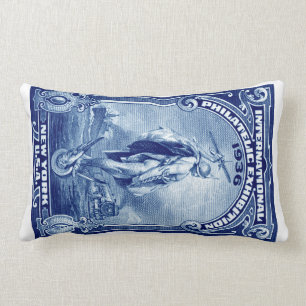 1936 International Philatelic Expo New York Lumbar Cushion