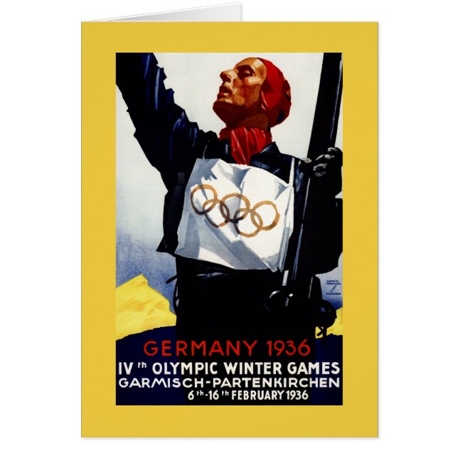 1936 Olympic Winter Games Advertisement Poster (Front)