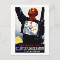 1936 Olympic Winter Games Advertisement Poster