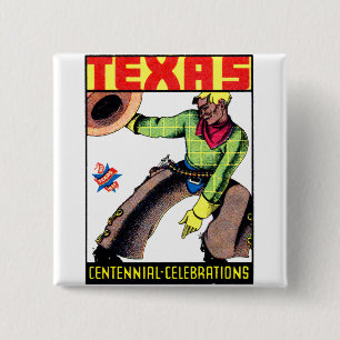 1936 Texas Centennial 15 Cm Square Badge