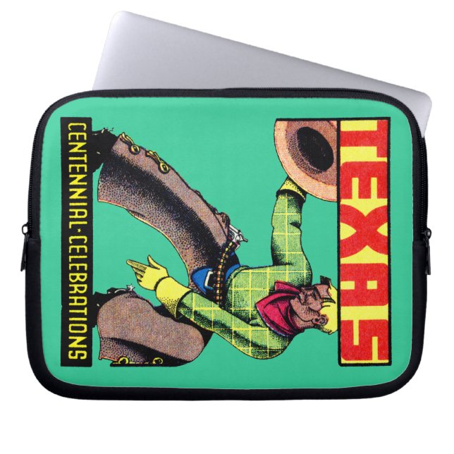 1936 Texas Centennial Laptop Sleeve (Front)