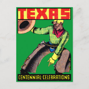 1936 Texas Centennial Postcard