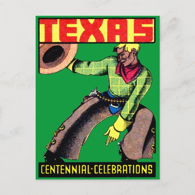 1936 Texas Centennial Postcard (Front)