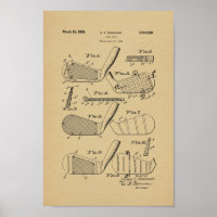 1936 Vintage Golf Club Patent Art Print