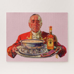 1937 butler with tray and Golden Wedding whiskey Jigsaw Puzzle