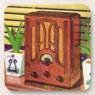 1937 cathedral radio coaster