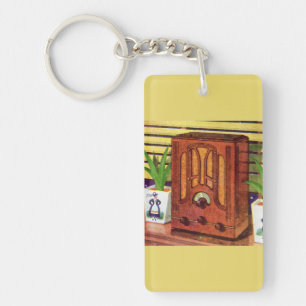 1937 cathedral radio key ring