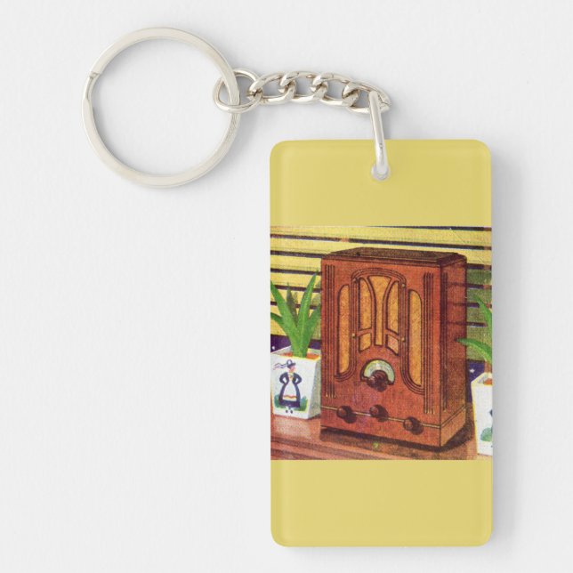 1937 cathedral radio key ring (Front)