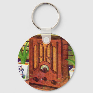 1937 cathedral radio key ring