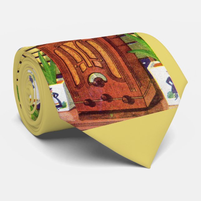 1937 cathedral radio tie (Rolled)