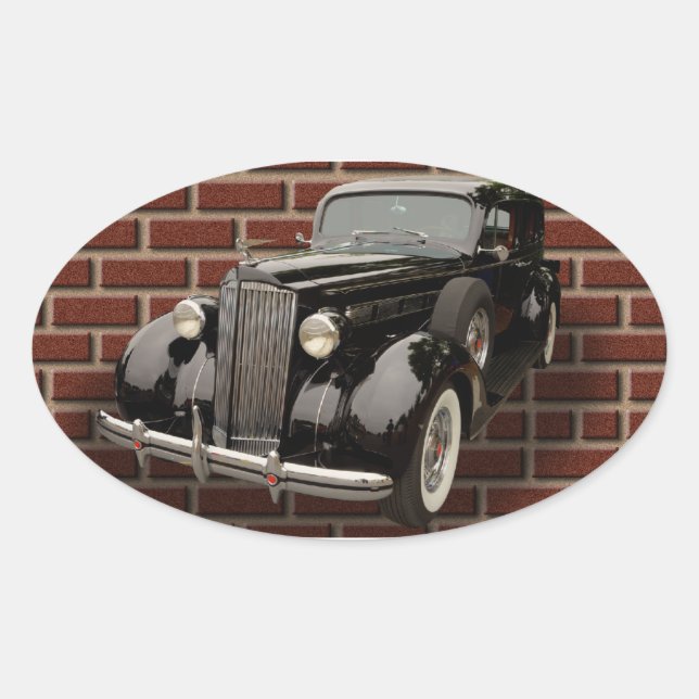 1937 PACKARD OVAL STICKER (Front)