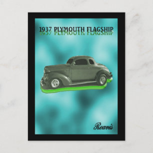 1937 PLYMOUTH FLAGSHIP POSTCARD