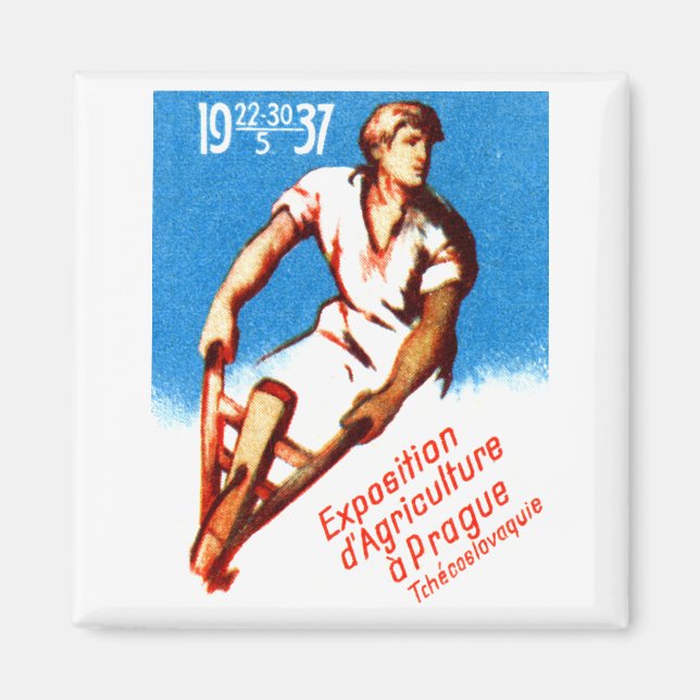 1937 Prague Poster Magnet (Front)