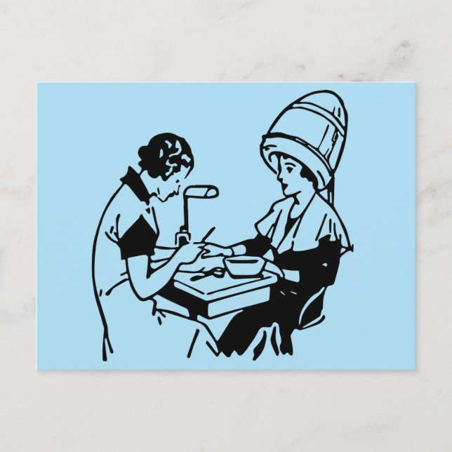 1937 Vintage Beauty Parlour Postcard (Front)