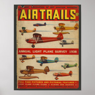 1938 Aviation Magazine Aeroplane Cover Art Print