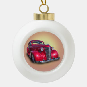1938 CHEVROLET CERAMIC BALL CHRISTMAS ORNAMENT
