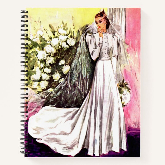 1938 wedding gown print notebook (Front)