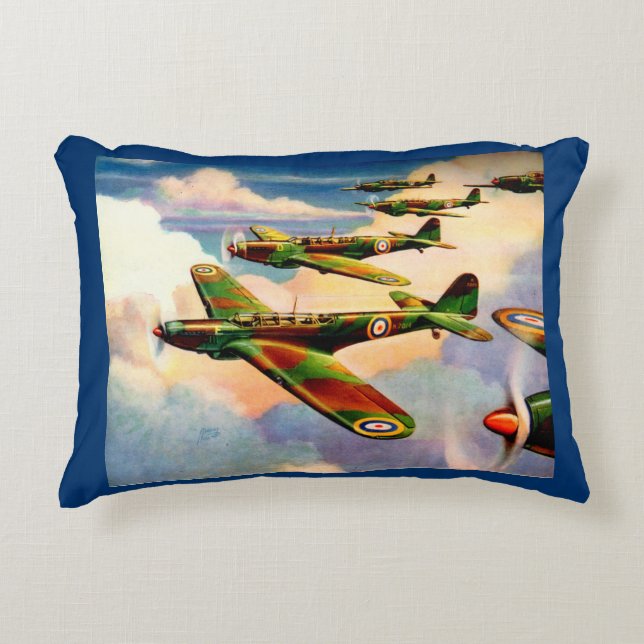 1939 British Fairey Junior Medium Bomber Decorative Cushion (Front)