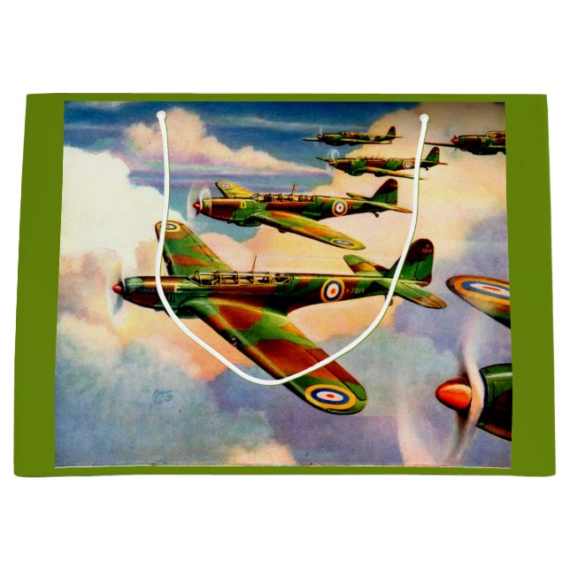 1939 British Fairey Junior Medium Bomber Large Gift Bag (Front)