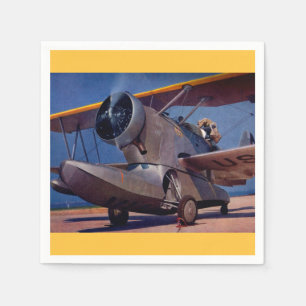 1939 Grumman F-2 aircraft Napkin