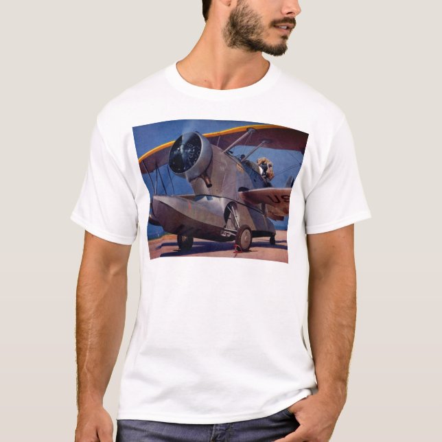 1939 Grumman F-2 aircraft T-Shirt (Front)