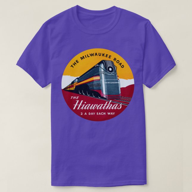 1939 Hiawatha Passenger Train Fleet T-Shirt (Design Front)
