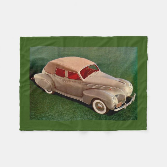 1939 Lincoln Zephyr Fleece Blanket (Front (Horizontal))